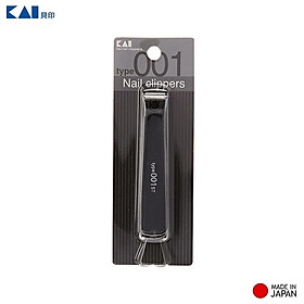 Bấm móng tay đầu thẳng KAI Nhật Bản màu đen KE0123