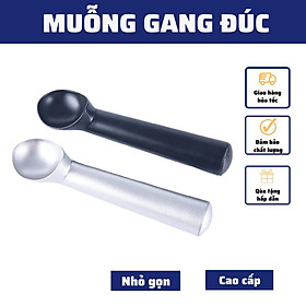 Mua muỗng thìa gang đúc múc kem  sữa chua trân châu  muôi múc hoa quả khoét thịt viên cao cấp không gỉ dụng cụ pha chế