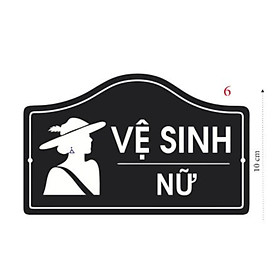 Mua (Chọn mẫu) Biển báo WC  decan dán fomec 3mm WC Nam Nữ (Toilet woman/men) KT 20 x 10 cm  nhận gia công số lượng lớn