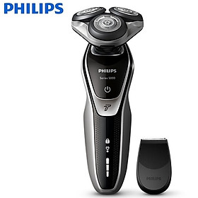 Máy cạo râu khô và ướt cao cấp thương hiệu Philips S5370/04 - Đầu cạo Flex linh hoạt theo 5 hướng - Hàng Nhập Khẩu