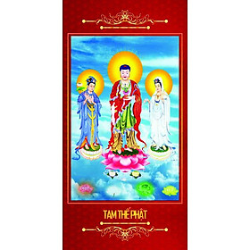 Tranh Kim Sa Tam Thế Phật - Tây Phương Thánh Chúng