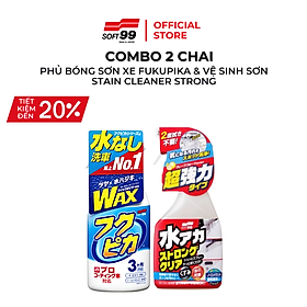 [COMBO] Phủ Bóng Sơn Fukupika W-541 & Vệ Sinh Sơn Ôtô Stain Cleaner Strong R-141 SOFT99