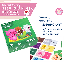 Đồ Chơi Xếp Hình MyndToys My First Puzzle - Animals and Colors (Chủ Đề Động Vật) Dành Cho Các Bé Trên 2 Tuổi