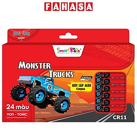 Hộp 24 Sáp Màu Monster Truck - Smart Kids CR11