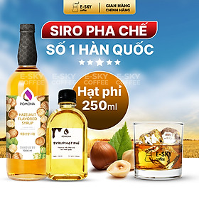 Siro Hạt Phỉ Pomona Hazelnut Syrup Nguyên Liệu Pha Chế Hàn Quốc Chai Thủy