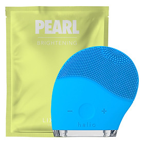 Combo Máy Rửa Mặt Và Mát Xa Da Mặt Halio Và Mặt Nạ Lixibox Pearl