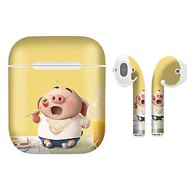 Mua Miếng dán skin chống bẩn cho tai nghe AirPods in hình Heo con dễ thương - HEO2k19 - 118 (bản không dây 1 và 2)