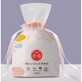 Mua Túi 40 Khăn Lau Mặt Nhật Bản Hatsu Dùng 1 Lần  Đa Năng lau khô  lau ướt  tẩy trang 20x20cm dây rút tiện lợi