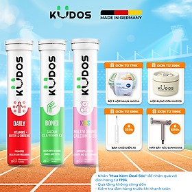 Combo viên sủi kudos kids + viên sủi kudos bone + viên sủi kudos daily