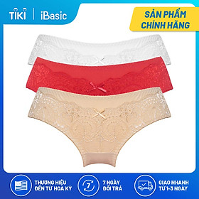 Combo 3 quần lót nữ bikini phối ren iBasic V122