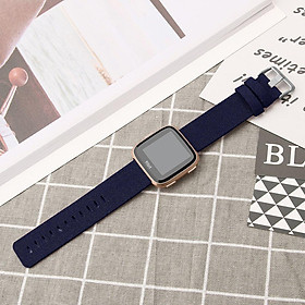 Wrist Strap Smart Watch Band Strap Denim Canvas Watchband For Fitbit Versa