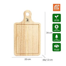 Mua Thớt gỗ sạch kháng khuẩn có rãnh có lỗ treo tay câm  an toàn cho sức khỏe  thân thiện với môi trường _01844