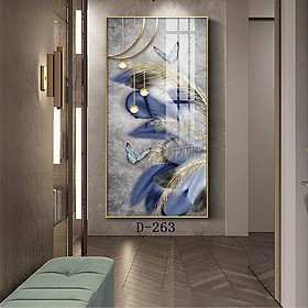 Mua Tranh Tráng Gương Cao Cấp Treo Tường Hiện Đại _ Tranh Trừu Tượng Đôi Bướm Nghệ Thuật