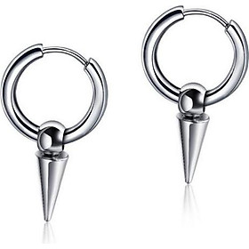 Bông Tai Nam Khoen Tròn KPOP Chất Liệu Thép Titan Không Đen Không Dị Ứng TT 2268 - 1 Cặp