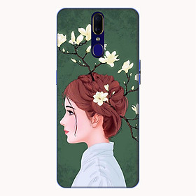Ốp lưng điện thoại Oppo F11 hình Cô Gái Tóc Hoa - Hàng chính hãng