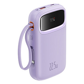 Mua Pin Sạc Dự Phòng OS-Baseus Qpow2 Dual-Cable Digital Display Fast Charge Power Bank 10.000 / 20.000 22.5W (Kèm cáp USB to C 3A  30cm)(Hàng chính hãng)