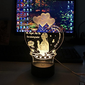 Mua Đèn led 3d 16 màu - Quà tặng handmade ý nghĩa  Quà cưới khắc ảnh theo yêu cầu