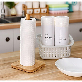 (Cuộn trắng)Khăn Lau Đa Năng, Khăn Giấy Lau Bếp Lau Tay Cuộn 50 Tờ 25cm