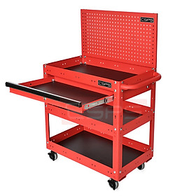 Mua Xe đẩy CSPS 3 ngăn 01 hộc kéo kèm vách lưới - 71cm màu đỏ