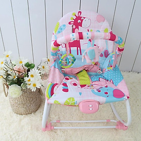 Ghế rung thư dãn kiêm bập bênh 2 trong 1 kèm 12 bản nhạc trắng ru ngủ Mastela 6922/21/20 cho bé từ sơ sinh tới 6 tuổi