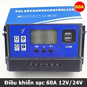 Bộ điều khiển sạc năng lượng mặt trời 60A Solar Changer Controller 12V 24V
