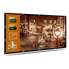 Portable Foldable Projector Screen High Definition Outdoor Home Cinema Theater 3D Movie (150inch, 4:3)
