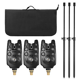Fishing Bite Alarms Fishing Bankstick Set with Padded Fishing Tool Bag
