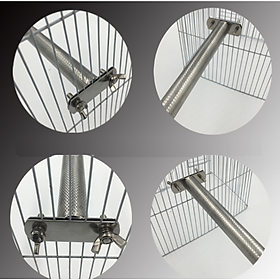 1 cầu đứng inox nhập khẩu để chim đứng mài móng cho đỡ sắc nhọn