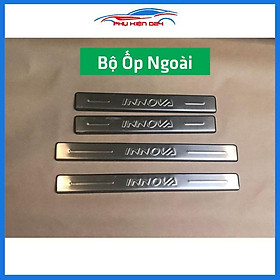 Bộ ốp bậc cửa trong ngoài Innova 2008-2009-2010-2011-2012-2013-2014-2015-2016 Inox chống trầy xe