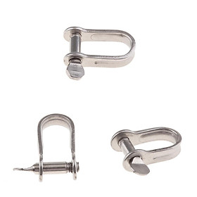 4mm+5mm+6mm 304 Stainless Steel Slotted Pin Dee Shackle For Marine/Sailing/Boat/Ship
