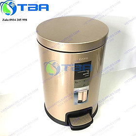 Mua Thùng rác CCKO tròn đạp chân 12L màu vàng sampanh nhập khẩu cao cấp