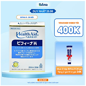 Men vi sinh Bifina Nhật Bản- Loại R 20 gói - Hỗ trợ thải độc đại tràng, không dùng cà phê