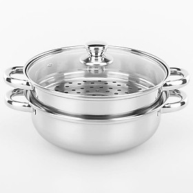 Mua Nồi Hấp Inox Đa Năng 3 TẦNG 28CM Dùng Cho Cả Bếp Từ Và Bếp Ga Tiện Lợi Cho Nhà Bếp