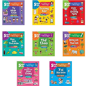 Sách: Combo 5 Phút Mỗi Ngày Tiếng Anh Đầu Tiên Cha Mẹ Dạy Bé Trọn Bộ 8 Cuốn - Minh Long