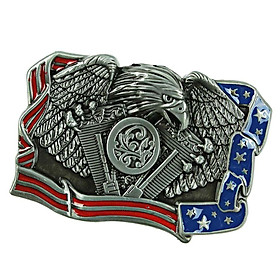 Belt Buckle Flying Soaring Eagle Over Mountains Country Oval Belt Buckle