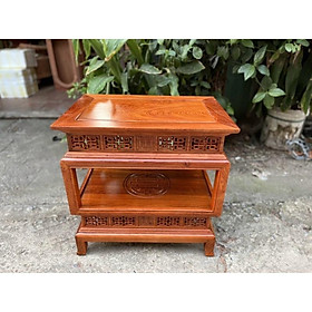 Đôn đèn chữ nhật gỗ hương cao 60,70,80cm