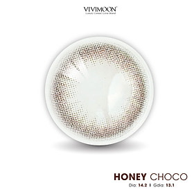 Kính áp tròng Hàn Quốc cho mắt thở VIVIMOON lens HONEY CHOCO nâu tự nhiên 13.1 mm