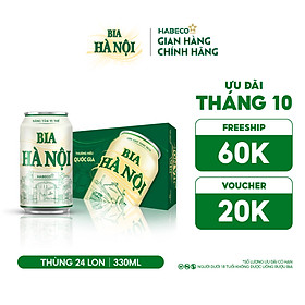 Bia Hà Nội Nhãn Xanh - Thùng 24 lon 330ml