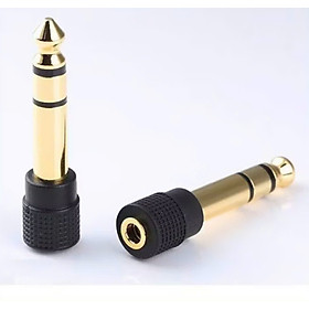 Jack âm thanh chuyển đổi 6.5mm dương sang 3.5mm âm Mạ Vàng Jack Chuyển Tín Hiệu Cổng Loa Đầu Chuyển Cổng Đầu Chuyển Đổi Giắc Cắm Âm Thanh Jack Đầu Chuyển Cho Tai Nghe Mic Đan Guitar Điện Hàng Nhập Khẩu
