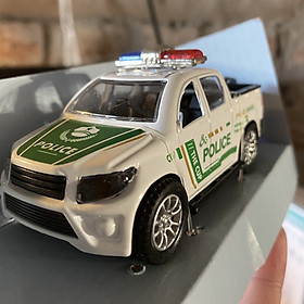 Đồ chơi mô hình xe ô tô cảnh sát KAVY - 01 bằng hợp kim chạy cót
