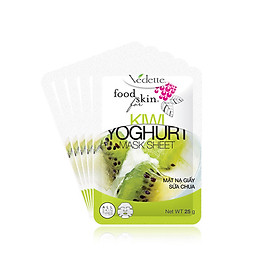 Lô 5 Mặt Nạ Giấy Sữa Chua Vedette Kiwi 25g