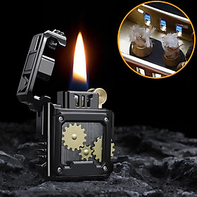 Vỏ Hột Quẹt Bật Lửa Xăng Đá Chief CF-315 Thiết Kế 2 Đầu Tim/Bấc Động Cơ Lộ Thiên Cực Đẹp - Nhiều Màu