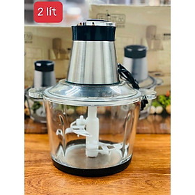 Mua Máy xay thịt đa năng  cối thủy tinh siêu dầy 2 lít  4 lưỡi dao to khỏe sắc bén  xay siêu nhanh và mạnh mẽ
