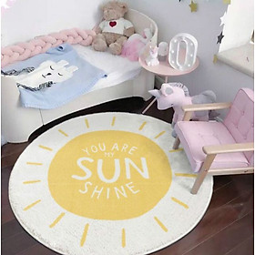 Mua Thảm Trải sàn 80cm chất liệu Lông Cao Cấp  Thảm Lau Chùi Chân hình Tròn họa tiết siêu xinh