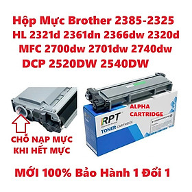 Hộp mực TN 2385 -dành cho Brother HL-L2321D HL-2361DN HL-2366DW MFC-L2700dw MFC-L2701DW 2300D/2320D/L2340DW/L2360DW/L2380DW/L2321D/L2361DW DCP-L2520DW/L2540DW MFC-L2700DW -Chất lượng cao Mới 100%, Full hộp Hàng chính hãng Alpha Cartridge 