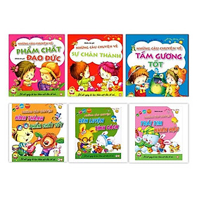 Combo 6 Cuốn: Những Câu Chuyện Bài Học Lớn - Quyển Sách Đầu Tiên Cho Bé: Sự Chân Thành + Phẩm Chất Đạo Đức + Tấm Gương Tốt + Hình Thành Phẩm Chất Tốt + Trái Tim Nhân Hậu + Rèn Luyện Tính Cách