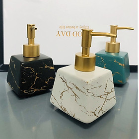 Mua Chai Sứ Đựng Nước Rửa Tay Nhà Tắm  Bình Đựng Sữa Tắm Vòi Nhấn Sang Trọng Decor Khách Sạn 260ml