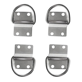 Pack of 4 Surface Mount Tie Down Lashing D Ring