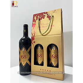 Mua Quà tặng hộp giấy 2 chai rượu vang Ý 68