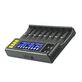 LII-S8 8 Slots   Battery Charger for 26650 21700 AA AAA EU